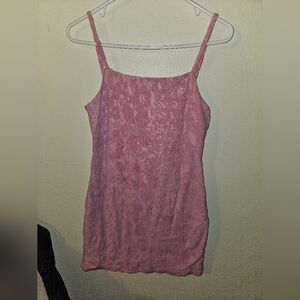 Forever 21 Juniors Barbie Pink Spaghetti Strap Mini Dress M